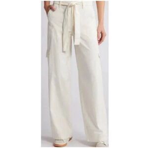 Madewell Griff wide leg cargo cream utility 31 sustainable pants
